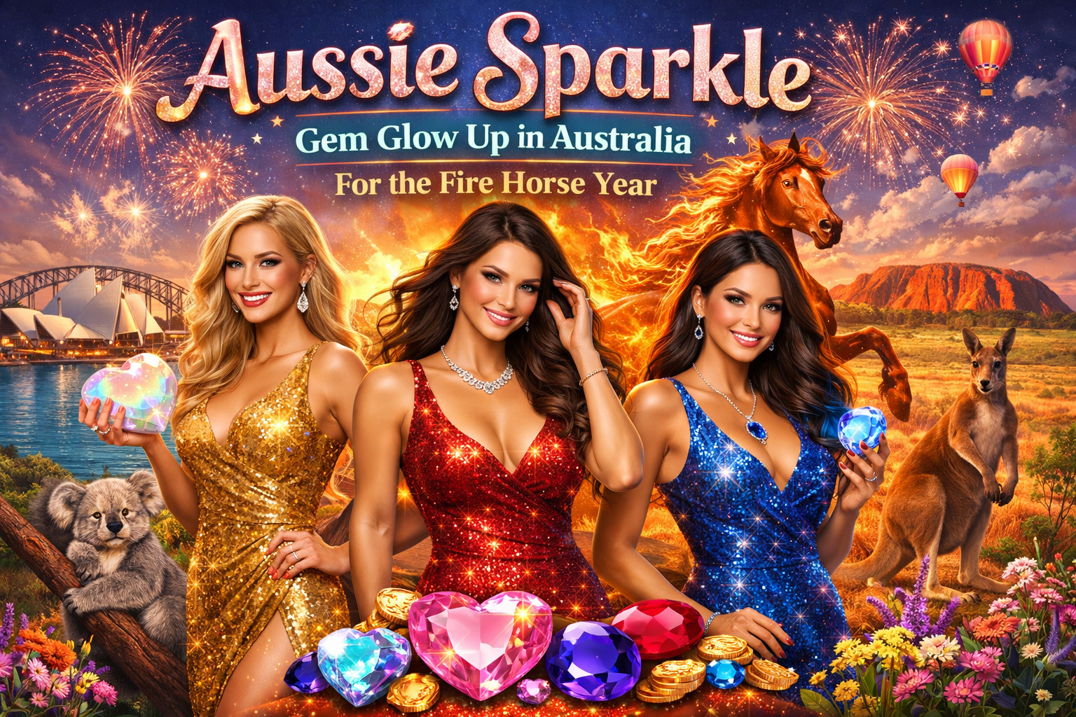 Aussie Sparkle: Fire Horse Year Gem Glow Up