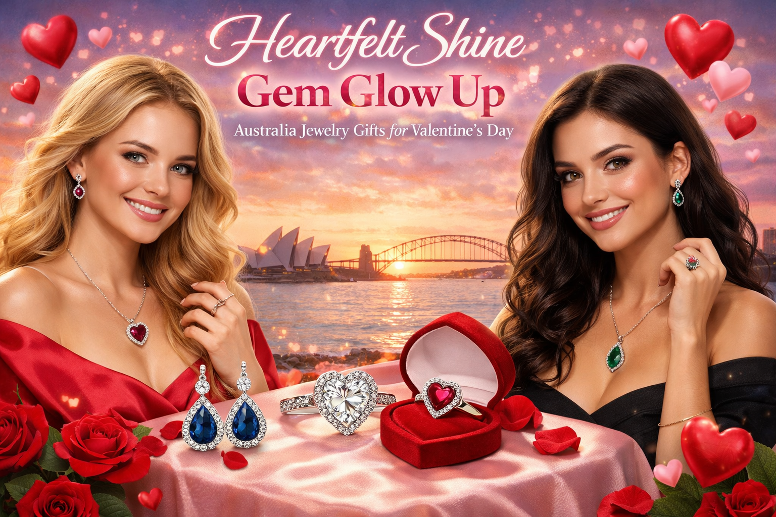 Heartfelt Shine: Gem Glow Up in Australia Jewelry Gifts