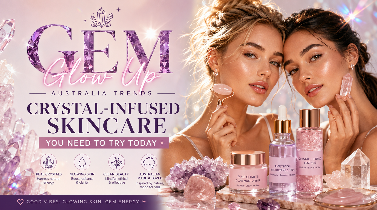 Gem Glow Up Australia: Crystal Skincare Trends Now