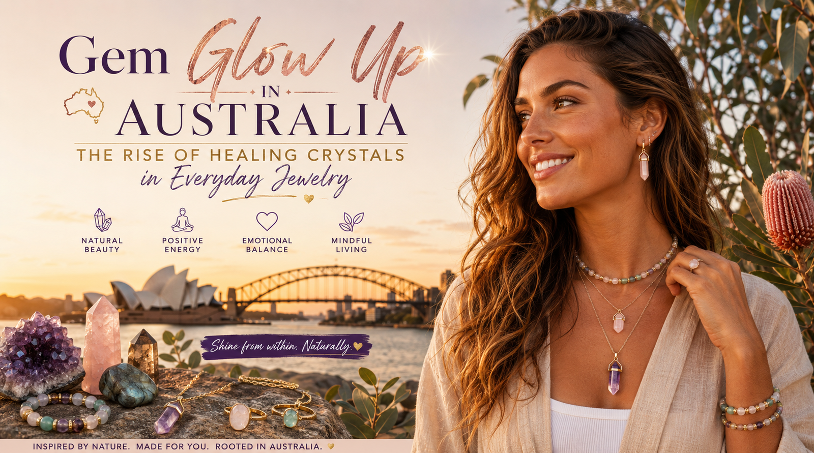 Gem Glow Up Australia: Healing Crystal Jewelry Trend