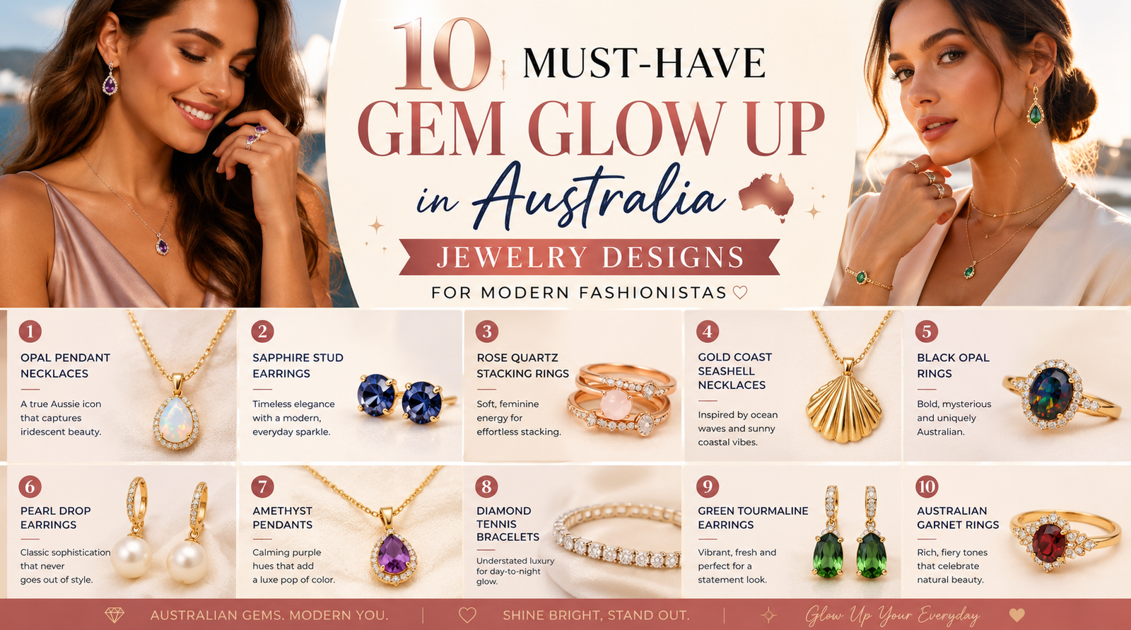 10 Must-Have Gem Glow Up Australia Jewelry Designs