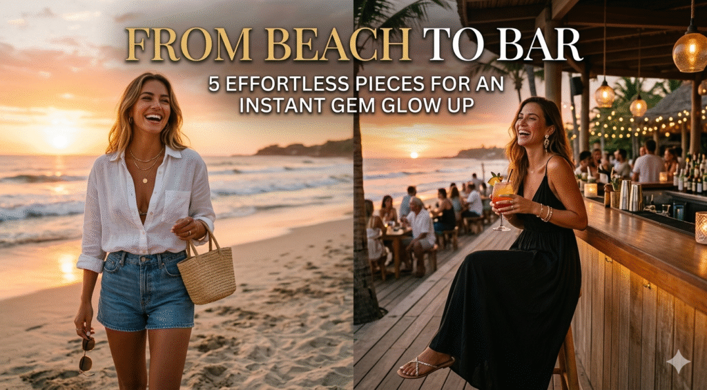 From Beach to Bar: 5 Effortless Pieces for a Gem Glow Up