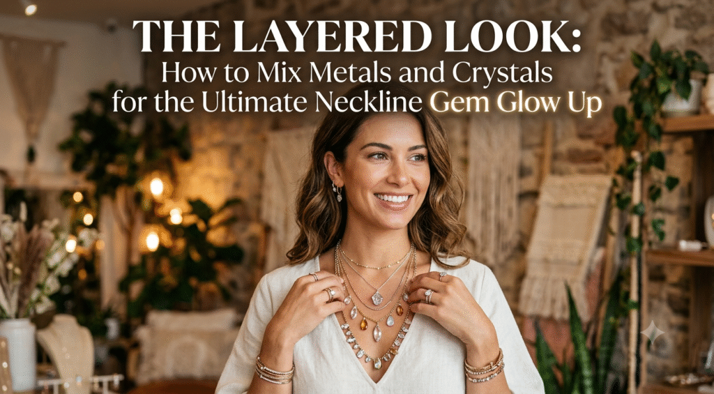 Mix Metals & Crystals: Ultimate Neckline Gem Glow Up