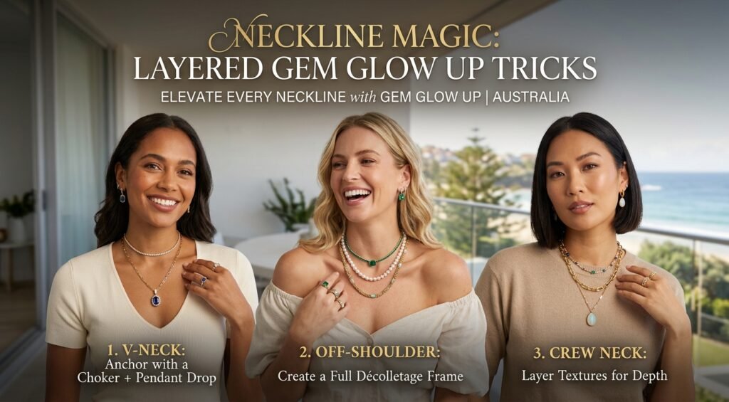 Neckline Magic: Layered Gem Glow Up Tricks | Australia